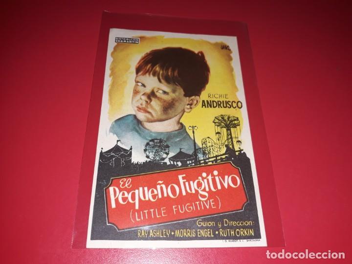  Flyers Publicitaires de films Anciens: El Peque&ntilde;o Fugitivo . Publicidad al dorso. A&ntilde;o 1953