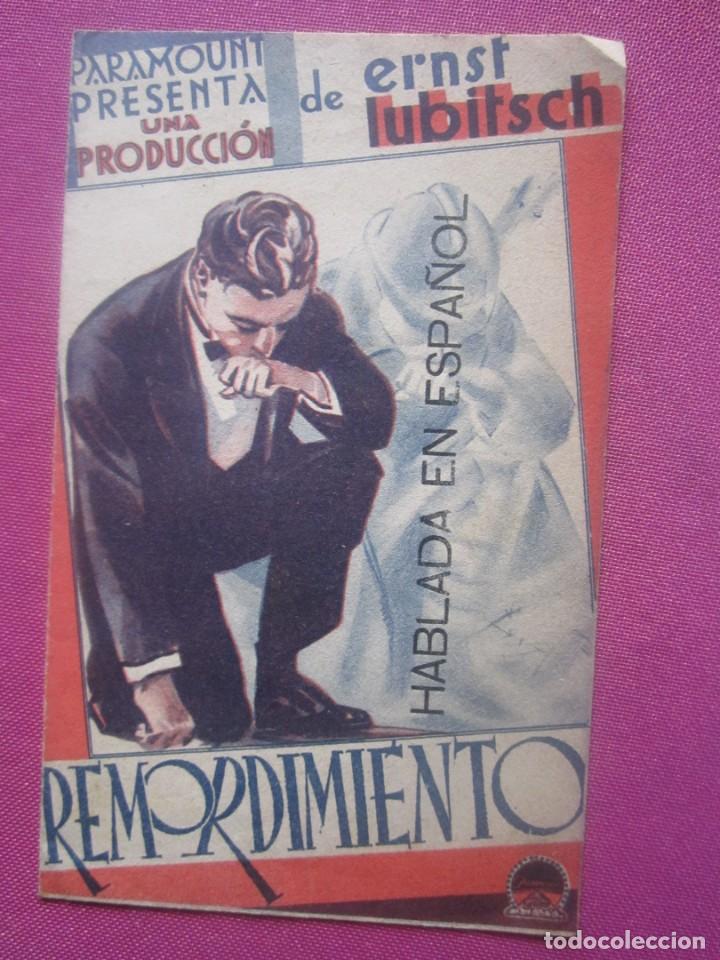 Cine: REMORDIMIENTO, LIONEL BARRYMORE, CARROLL PROGRAMA CINE DOBLE C2 4 - Foto 2