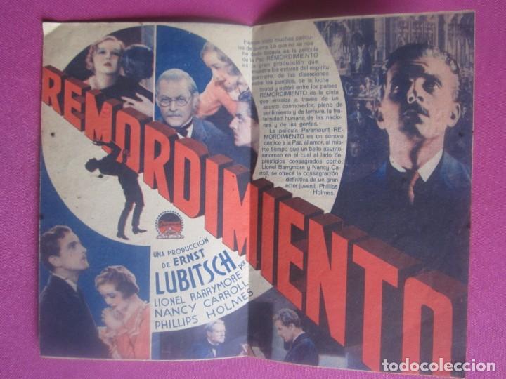 Cine: REMORDIMIENTO, LIONEL BARRYMORE, CARROLL PROGRAMA CINE DOBLE C2 4 - Foto 3