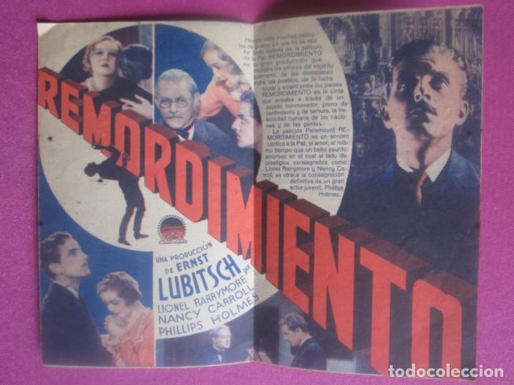 Cine: REMORDIMIENTO, LIONEL BARRYMORE, CARROLL PROGRAMA CINE DOBLE C2 4 - Foto 5