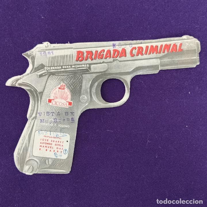 Cinema: PROGRAMA DE CINE ORIGINAL. VITORIA (ALAVA).TEATRO PRINCIPAL.BRIGADA CRIMINAL.JOSE SUAREZ.TROQUELADO.