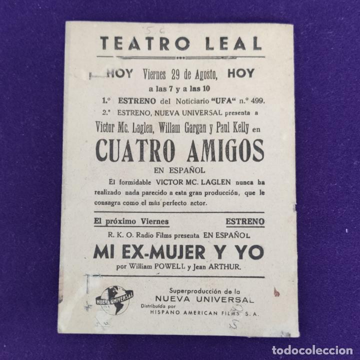 Cine: PROGRAMA DE CINE ORIGINAL. CUATRO AMIGOS. VICTOR McLAGLEN. DOBLE. - Foto 3