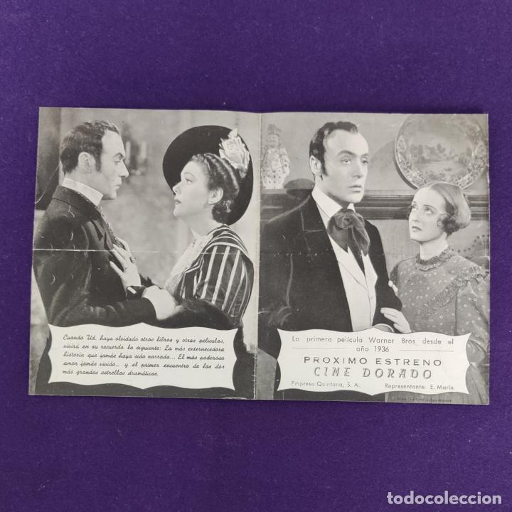 Cine: PROGRAMA DE CINE ORIGINAL. ZARAGOZA. CINE DORADO. EL CIELO Y TU. BETTE DAVIS. DOBLE. - Foto 2