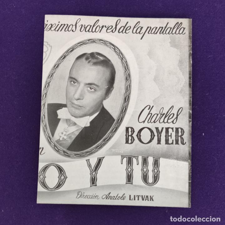 Cine: PROGRAMA DE CINE ORIGINAL. ZARAGOZA. CINE DORADO. EL CIELO Y TU. BETTE DAVIS. DOBLE. - Foto 4