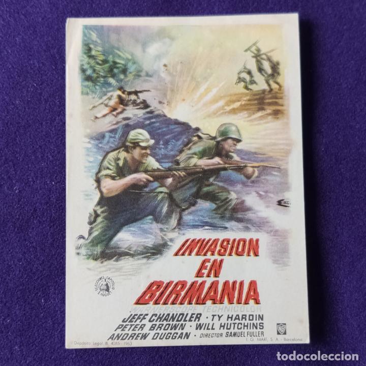 Cine: PROGRAMA DE CINE ORIGINAL. INVASION EN BIRMANIA. JEFF CHANDLER. SIMPLE. - Foto 1