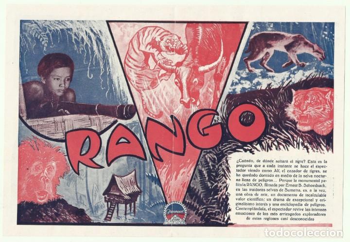 Cine: PTCC 049 RANGO PROGRAMA DOBLE PARAMOUNT ERNEST B. SCHOEDSACK SUMATRA - Foto 1