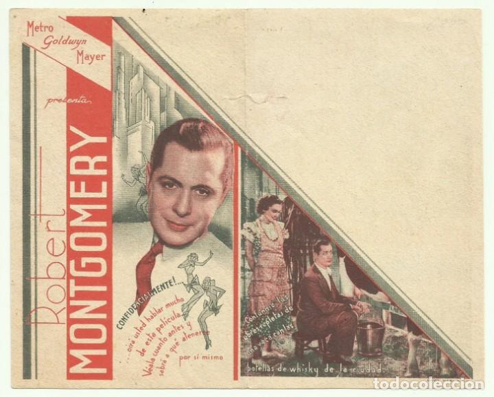 Cine: PTCC 049 EL REFUGIO PROGRAMA DOBLE MGM MAUREEN OSULLIVAN ROBERT MONTGOMERY - Foto 2