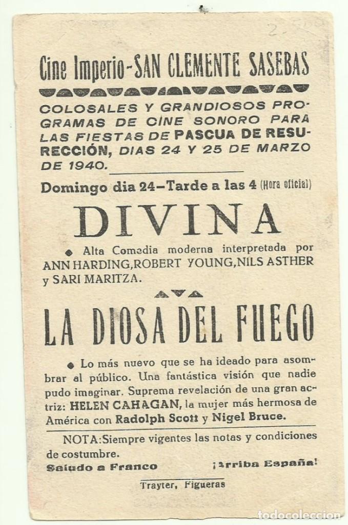 Cine: PTCC 050 DIVINA PROGRAMA TARJETA RKO ANN HARDING ROBERT YOUNG - Foto 2