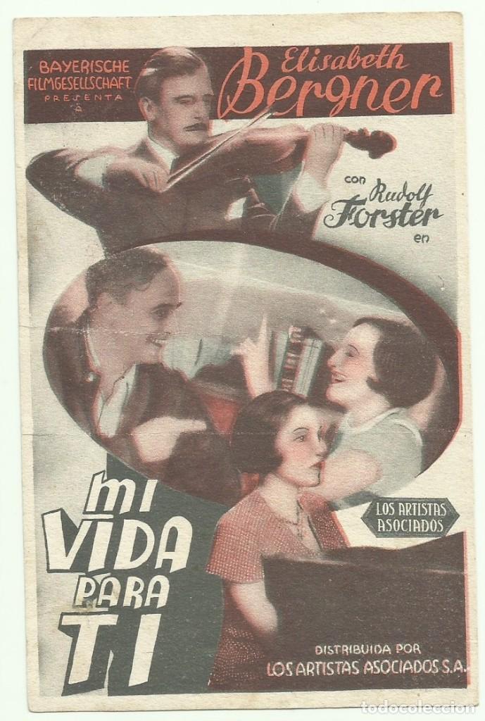 Cinema: PTCC 052 MI VIDA PARA TI PROGRAMA TARJETA ARTISTAS ASOCIADOS ELISABETH BERGNER