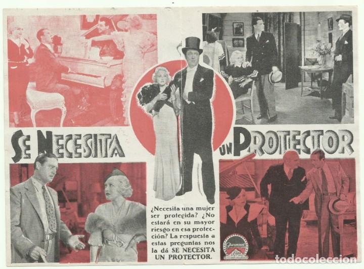 Cine: PTCC 053 SE NECESITA UN PROTECTOR PROGRAMA DOBLE PARAMOUNT EDMUND LOWE - Foto 2