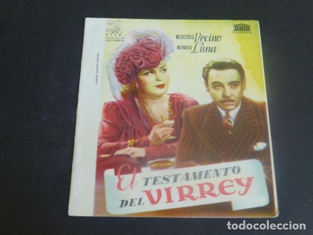 Cine: EL TESTAMENTO DEL VIRREY PROGRAMA DE MANO DOBLE SIN PUBLICIDAD - Foto 1