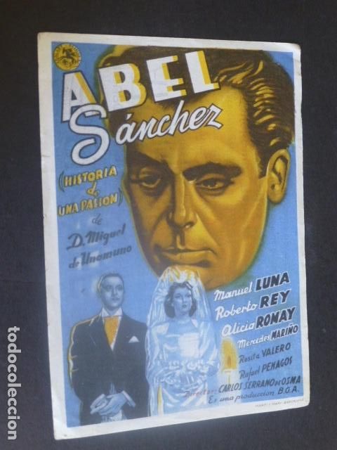 Cine: ABEL SANCHEZ PROGRAMA DE MANO PUBLICIDAD CINE MIRAMAR - Foto 1