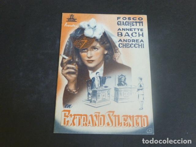 Cine: EXTRA&Ntilde;O SILENCIO PROGRAMA DE MANO DOBLE SIN PUBLICIDAD - Foto 1