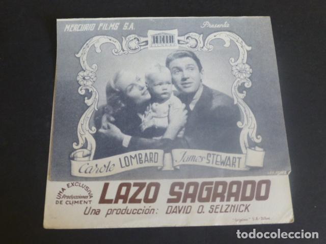 Cine: LAZO SAGRADO PROGRAMA DE MANO DOBLE SIN PUBLICIDAD - Foto 1