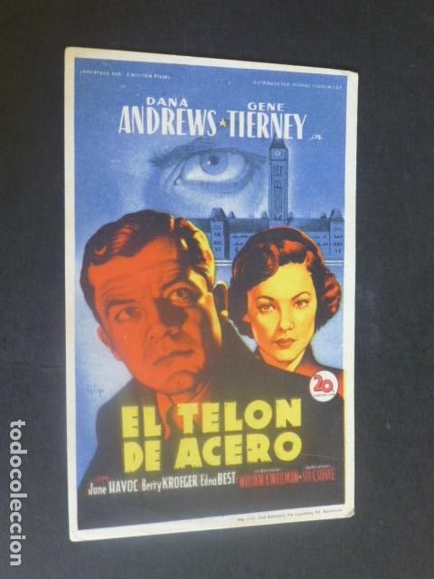 Cine: EL TELON DE ACERO PROGRAMA DE MANO SIN PUBLICIDAD - Foto 1