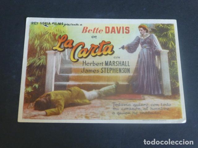 Cine: LA CARTA PROGRAMA DE MANO SIN PUBLICIDAD - Foto 1