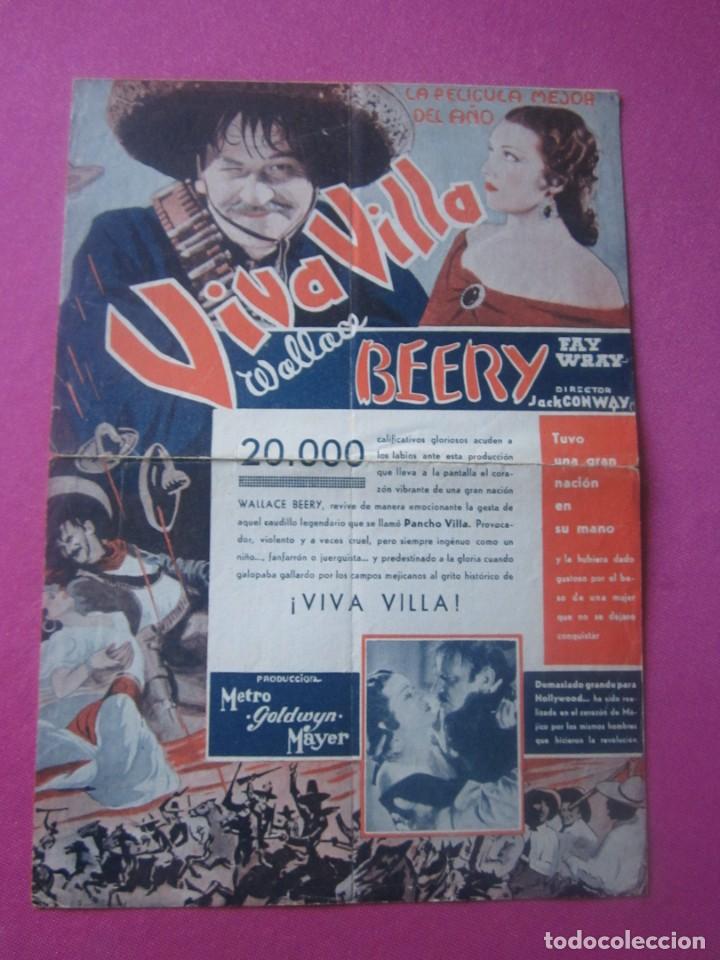 Cine: VIVA VILLA WALLACE BEERY PROGRAMA CINE DOBLE C1 - Foto 1