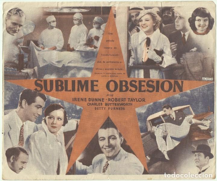 Cine: PTCC 053 SUBLIME OBSESION PROGRAMA DOBLE UNIVERSAL IRENE DUNNE ROBERT TAYLOR - Foto 1