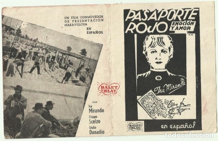 Cine: PTCC 053 PASAPORTE ROJO PROGRAMA DOBLE BALET Y BLAY ISA MIRANDA - Foto 2