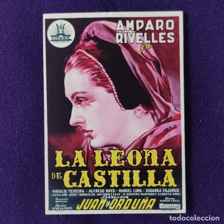Cine: PROGRAMA DE CINE ORIGINAL. LA LEONA DE CASTILLA. AMPARO RIVELLES. SIMPLE. - Foto 1