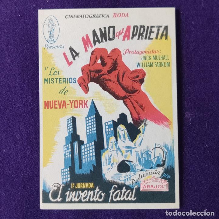 Cine: PROGRAMA DE CINE ORIGINAL. LA MANO QUE APRIETA. JACK MULHALL. SIMPLE. - Foto 1