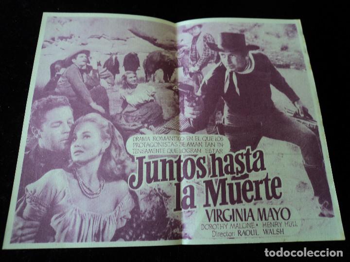  Foglietti di film di film antichi di cinema: JUNTOS HASTA LA MUERTE PROGRAMA DOBLE WARNER JOEL MCCREA VIRGINIA MAYO TEATRO FLORIDA VITORIA