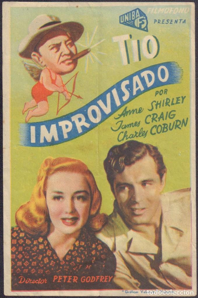 Cine: Programa sencillo de T&Iacute;O IMPROVISADO (1941) - Teatro Calder&oacute;n de Alcoy - Foto 1