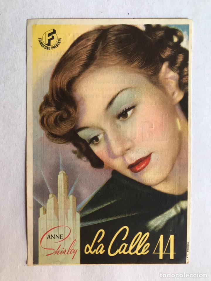 Cine: CARCAGENTE. Cine Patronato. Folleto de Mano. La Calle 44 (h.1945?)