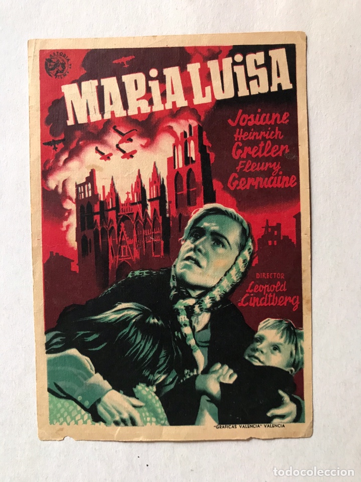 Cine: SEDAVI (Valencia) Cine Pompeya Folleto de Mano, MAR&Iacute;A LUISA (h.1945?)