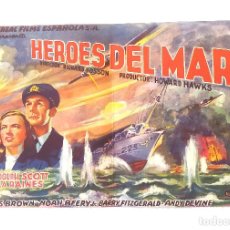 Cine: HEROES DEL MAR SENCILLO GRANDE DE UNIVERSAL AÑO 1943 CINE CANIGÓ VICH. Lote 207271527