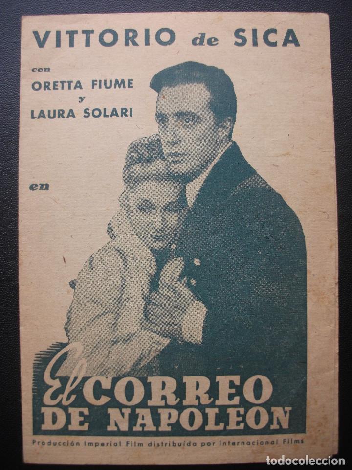  Flyers Publicitaires de films Anciens: EL CORREO DE NAPOLE&Oacute;N, VITTORIO DE SICA, CINE VICTORIA, 1941