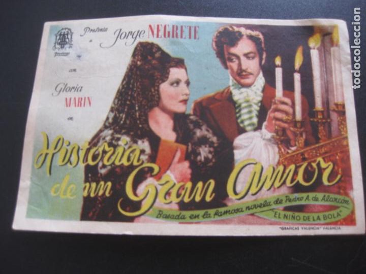 Cine: PROGRAMA DE CINE HISTORIA DE UN GRAN AMOR. JORGE NEGRETE. - Foto 1
