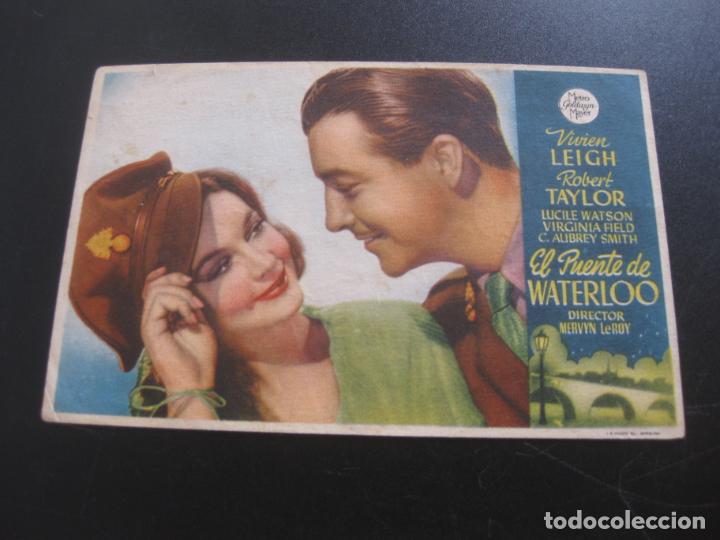 Cine: PROGRAMA DE CINE. EL PUENTE DE WATERLOO. N LEIGH. ROBERT TAYLOR. - Foto 1