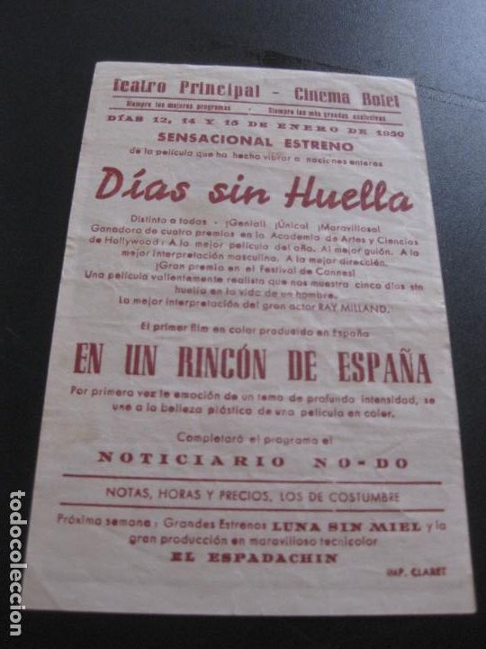 Cine: PROGRAMA DE CINE DIAS SIN HUELLA - Foto 2