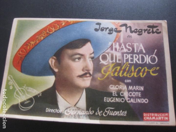 Cine: PROGRAMA DE CINE HASTA QUE PERDIO JALISCO. JORGE NEGRETE. - Foto 1