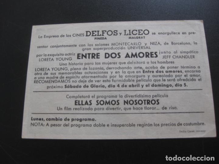Cine: PROGRAMA DE CINE . ENTRE DOS AMORES LORETTA YOUNG. - Foto 2