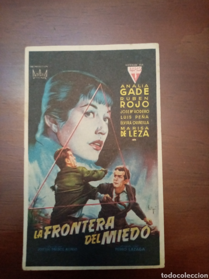 Cine: Programa de cine, la frontera del miedo, con publicidad al dorso - Foto 1