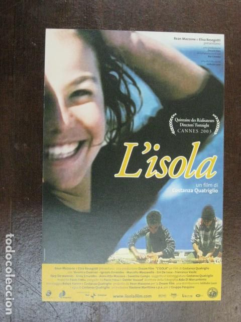 Cine: l'isola - folleto mano extranjero original invitacion preestreno constanza quatriglio