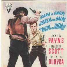 Cine: PN - PROGRAMA DE CINE - FILÓN DE PLATA - JOHN PAYNE, LIZABETH SCOTT - TEATRO ARGENSOLA - 1955