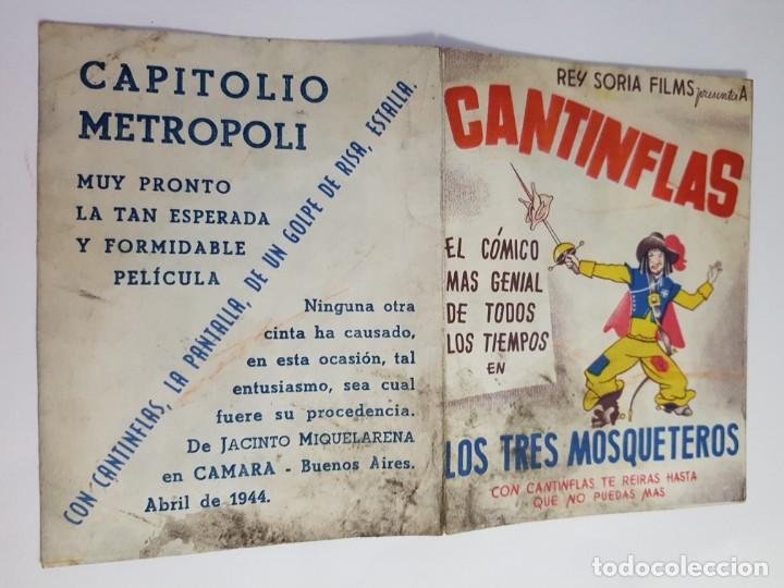 Cine: PROGRAMA DE MANO DOBLE - LOS TRES MOSQUETEROS - CANTINFLAS - Foto 1