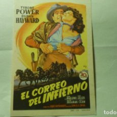  Foglietti di film di film antichi di cinema: PROGRAMA EL CORREO DEL INFIERNO - TYRONE POWER. Lote 209068125
