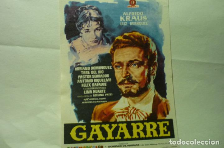 Cine: PROGRAMA GAYARRE .- ALFREDO KRAUS PUBLICIDAD - Foto 1