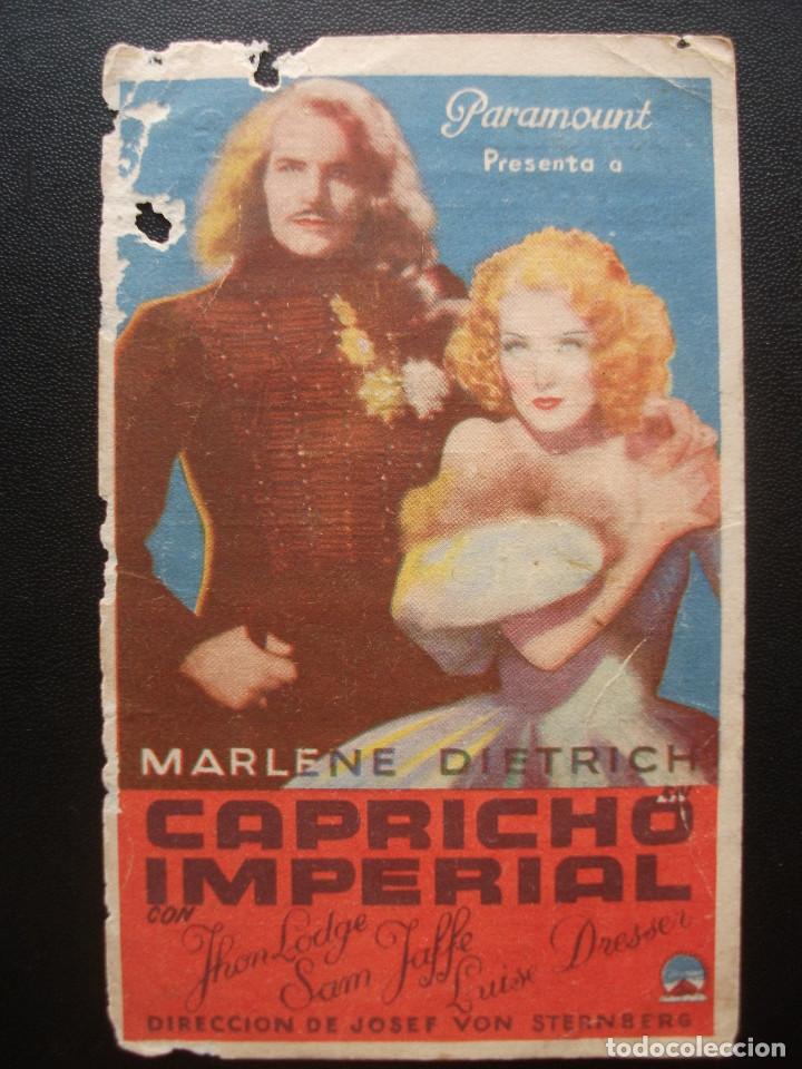 Cine: CAPRICHO IMPERIAL, MARLENE DIETRICH, CINEMA ALIANZA