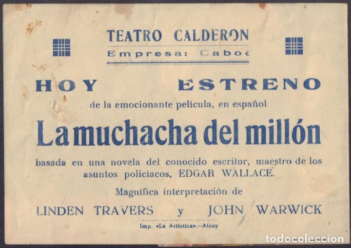 Cine: Programa doble de LA MUCHACHA DEL MILL&Oacute;N (1942) - Teatro Calder&oacute;n de Alcoy - Foto 2
