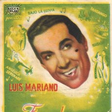 Cine: PN - PROGRAMA DE CINE - FANDANGO - LUIS MARIANO, LUDMILLA TCHERINA - CINE ALKAZAR (MÁLAGA) - 1949.