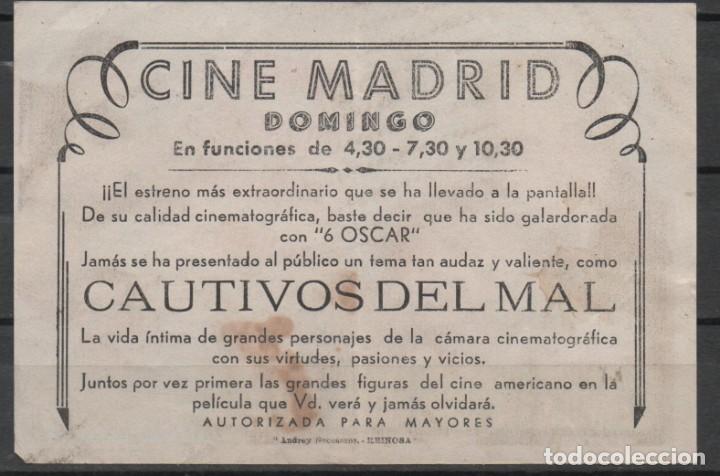 Cine: PROGRAMA DE MANO DE CAUTIVOS DEL MAL DEL CINE MADRID DE REINOSA - Foto 2