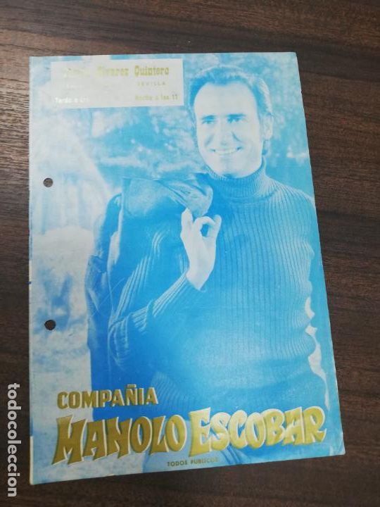 Cine: TEATRO ALVAREZ QUINTERO. COMPA&Ntilde;IA MANOLO ESCOBAR. - Foto 1