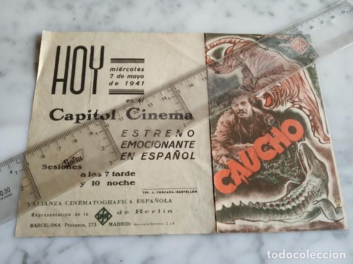Cine: folleto de mano caucho rene deltgen vera v.langen capitol cinema 1941