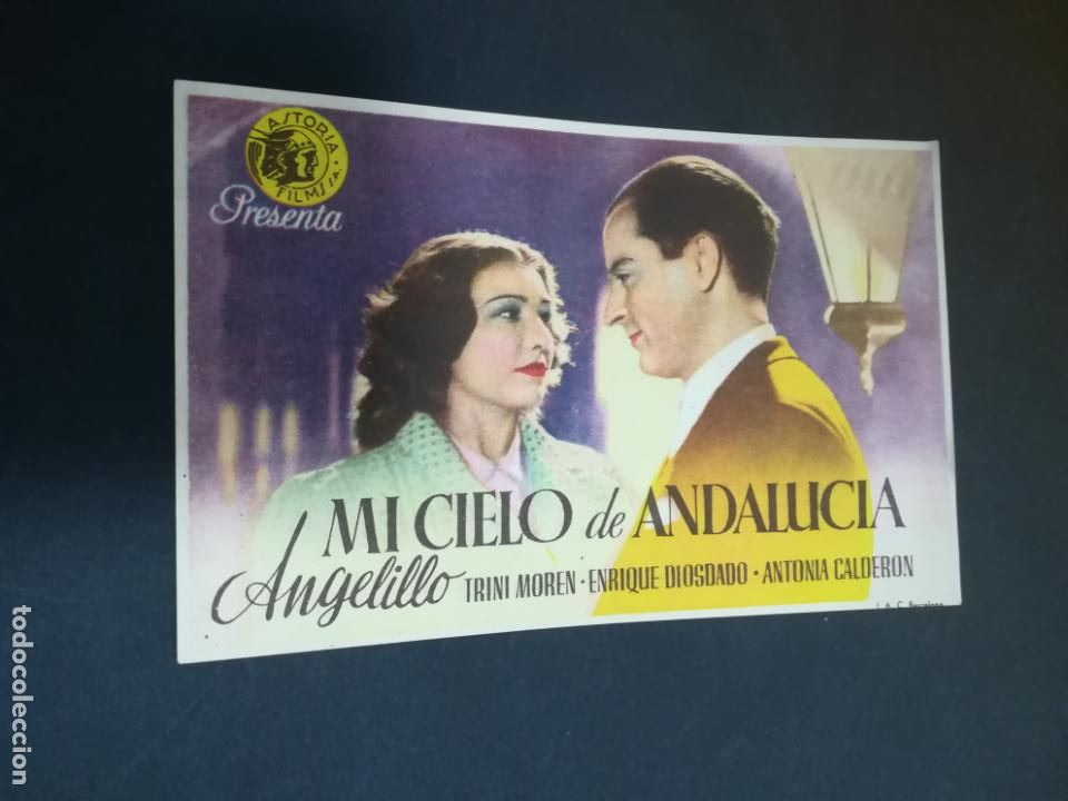  Foglietti di film di film antichi di cinema: PROGRAMA DE CINE. S/N. MI CIELO DE ANDALUCIA