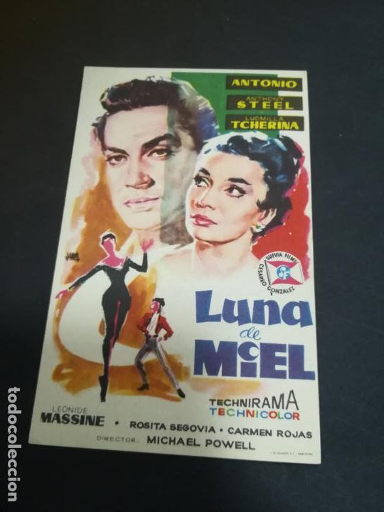  Foglietti di film di film antichi di cinema: PROGRAMA DE CINE. C/P. LUNA DE MIEL. GRAN TEATRO FALLA. 1959